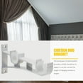 thumbnail image 2 of Spatiy 2Pcs Curtain Rod Bracket Double Curtain Bracket Heavy Duty Curtain Rod Curtain Fittings Aluminum Alloy Double Curtain Hooks ( White ), 2 of 6
