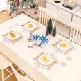thumbnail image 1 of Snowflake Gold Placemats, 4 Pack Gold Table Mat Set Waterproof Oilproof Table Placemats Decorative Placemats for Home Table Wedding Party (Silvery, 10cm), 1 of 3