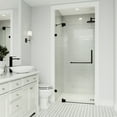 thumbnail image 4 of VIGO Pirouette 36 to 42 in. x 72 in. Frameless Pivot Shower Door in Matte Black with Clear Glass and Handle, 4 of 10