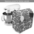 thumbnail image 2 of Black and White Stand Mixer Cover, Foliage Plant in Monochromatic Style with Curvy Sprigs Full of Leaves, Kitchen Appliance Organizer Bag Cover with Pockets, 5 Quarts, Black White, by Ambesonne, 2 of 4