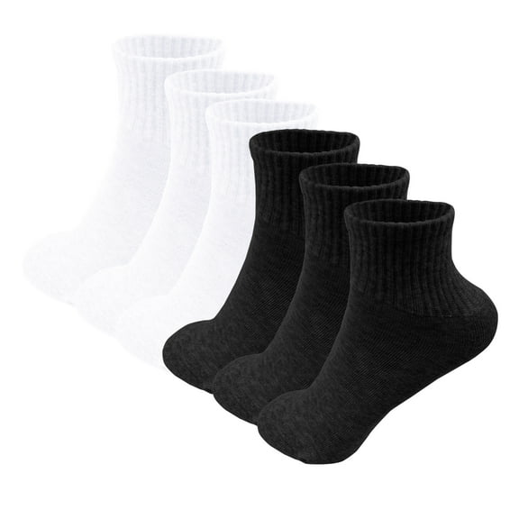 6 Pack Women's Athletic Quarter Ankle Low Cut Cotton Socks Cushioned Sports Running
