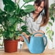 thumbnail image 1 of Regadera de 1 galón con pico largo, regadera con diseño de flores, regadera de interior con asa, regadera de plástico para plantas de jardín., 1 of 4