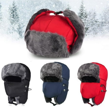 Animal Trooper Trapper (VBIGER Trooper Trapper Hat Winter Windproof Ski Hat with Ear Flaps and Mask Warm Hunting Hats for Men)