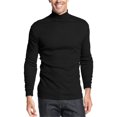 thumbnail image 1 of John Ashford - Camiseta básica con cuello simulado para hombre, color negro, talla mediana, 1 of 1