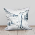 thumbnail image 3 of Pillow Case Ski Mountains Exciting Outdoors Sport with Skateboard in Winter Season Soft Decorative Set of 2,Square Home Decor Pillow Covers for Sofa Bedroom Car Couch 18X18 Inch, 3 of 6