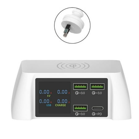 

USB Charger Hub with Quick Charge Portable Fast Charging Station 4 USB Ports