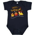 thumbnail image 3 of Inktastic Happy Thanksgiving Turkey Train with Food Boys or Girls Baby Bodysuit, 3 of 5