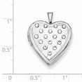 thumbnail image 3 of Finest Gold Sterling Silver Polished Crystal Heart Locket, 3 of 3