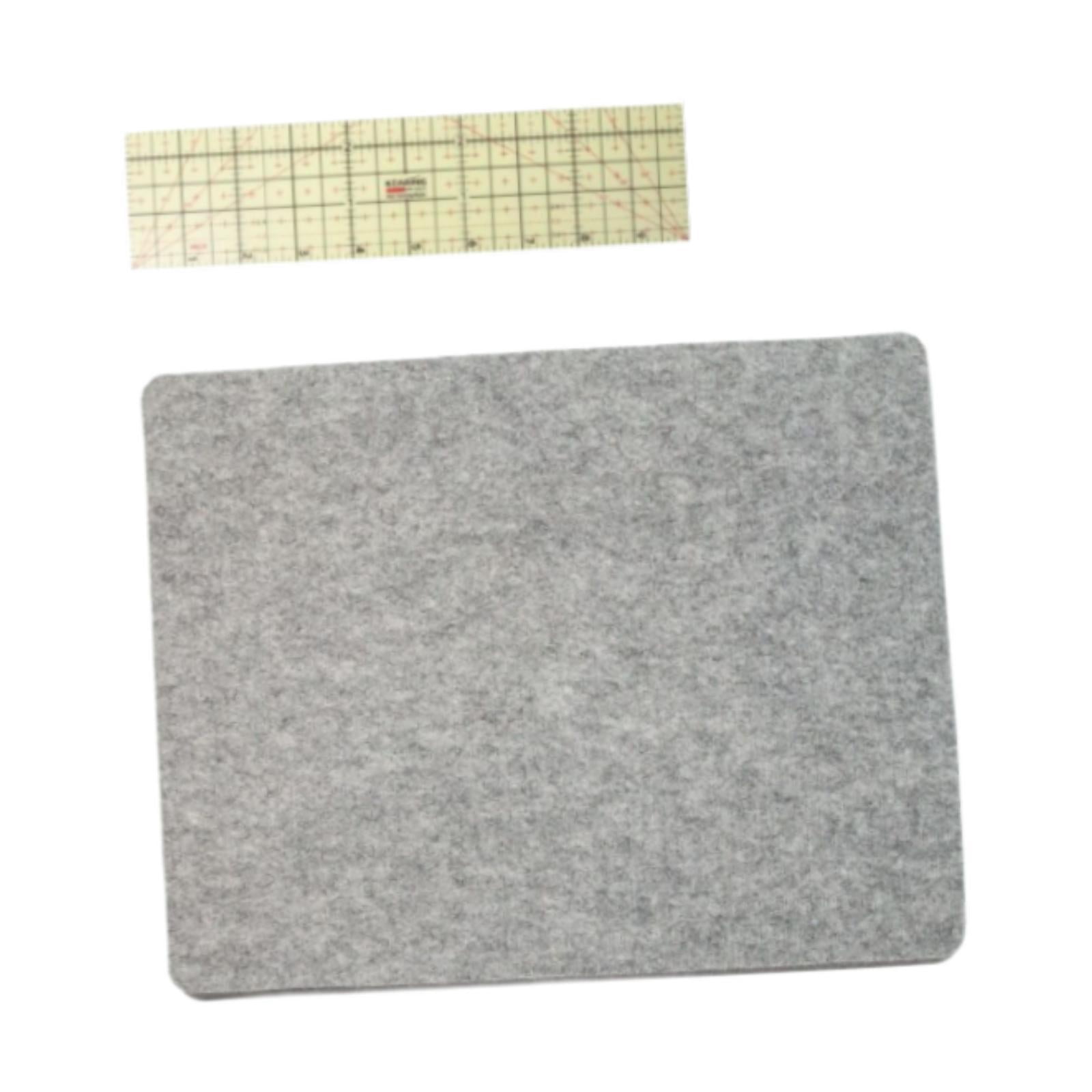 Fiocias Ironing Mat Felt Iron Board Mat Hot Ironing Ruler for Ironing Station Countertop Set A