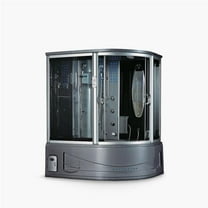 Maya Bath 122 67 x 51 x 88 in. Siena Left Steam Shower, Gray