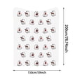 thumbnail image 4 of Ghost Reading Book Flannel Throw Blanket, Cute Spooky Ghost Pattern Soft Cozy Lightweight Blanket for Sofa Bedroom Halloween Home Decor, 4 of 4