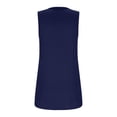 thumbnail image 5 of Yubnlvae Dark Blue Summer Tank Tops for Women 2025 Loose Fit Pleated Square Neck Sleeveless Shirt Curved Flowy Vest Basic Cotton Tee, Xl, 5 of 8