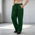 thumbnail image 5 of Pants for Mens Drawstring Waist Wide-Leg Loose-Fitting Long Pants Sports Pants With Pockets Sizes XS-2XL, 5 of 7