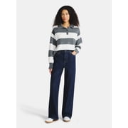 No Boundaries High Rise Baggy Wide Leg Jeans, 32 Inseam, Women's and Women's Plus Sizes XXS-4X
