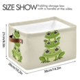 thumbnail image 3 of Frogs Stack on Each Other Storage Bins with Handle Fabric Organizer Basket Foldable Box 2 Pack 14.2x10.2x8.3, 3 of 8