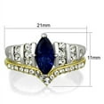 thumbnail image 2 of Luxe Jewelry Designs 2-Piece Women's Stainless Steel Ring Set with Montana Synthetic Glass Stone,, 2 of 4