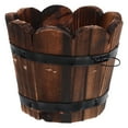 thumbnail image 1 of Miangastore Wood Planter Pot Barrel Flowerpot Reusable Planter Holder Small Retro Planter Wooden Planter Pot, 1 of 7