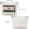 thumbnail image 2 of Emergency Snacks Makeup Bags for Women Travel Cosmetic Bag Zipper Pouch Multi Purpose Canvas Case Toiletry Packing Purse Storage Makeup Bag Organizer for Friend Daughter 10x7Inch, 2 of 8