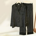 thumbnail image 1 of Pijama de seda satinada para hombre, conjunto de pijama de manga larga y pantalón largo, camisón informal, ropa de dormir cómoda, pijama para hombre, 1 of 3