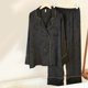 thumbnail image 1 of Pijama de seda satinada para hombre, conjunto de pijama de manga larga y pantalón largo, camisón informal, ropa de dormir cómoda, pijama para hombre, 1 of 3