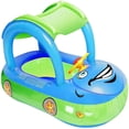 thumbnail image 1 of Baby Inflatable Pool Float with Sun Protection ，Car Shaped Babies Swim Float Boat for Toddler Infant Swim Ring Pool Spring Floaties Summer Beach Outdoor Play Fit 6-36Months, 1 of 7