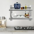 thumbnail image 4 of 2 Tiers Stainless Steel Wall Mounted Shelf Commercial Kitchen Restaurant Shelving Rack, 4 of 15