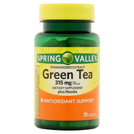 Spring Valley Green Tea plus Hoodia Dietary Supplement Capsules, 630 mg, 70...