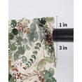 thumbnail image 6 of Christmas Curtains 63 Inch Length,Sheer Curtains for Bedroom Living Room Window Xmas Botanical Pinecone Eucalyptus Leaves Rustic Rod Pocket Drapes Kitchen Curtains Small Half Window 42"x63" 2 Panels, 6 of 7