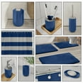 thumbnail image 3 of Nestl 23 Piece Bathroom Accessory Gift Set, Bathroom Shower Curtain Set, And Bath Rug Set, Navy Blue, 3 of 8