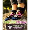thumbnail image 5 of Tipi Toe Women's 20 Pairs Crazy Colorful Fun Patterned No Show Socks, 5 of 8