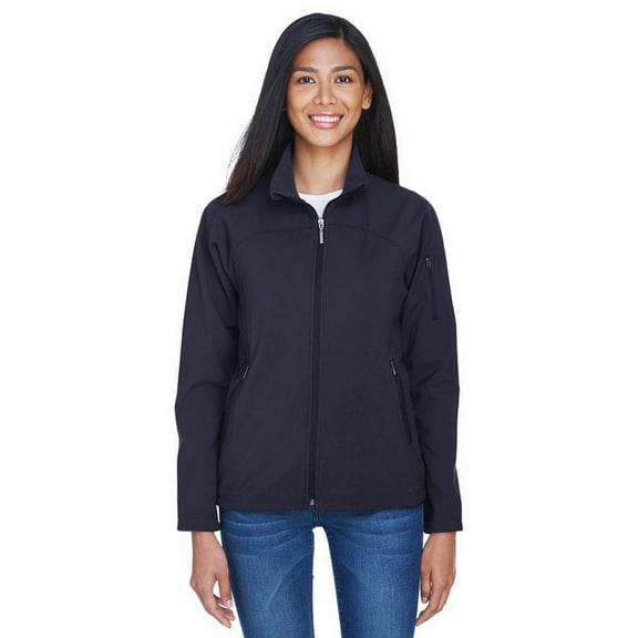 Ladies' Three-Layer Fleece Bonded Performance Soft Shell Jacket - MIDNIGHT NAVY - S
