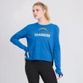 thumbnail image 4 of Women's Nike Powder Blue Los Angeles Chargers Modest Crop Performance Long Sleeve T-Shirt, 4 of 7