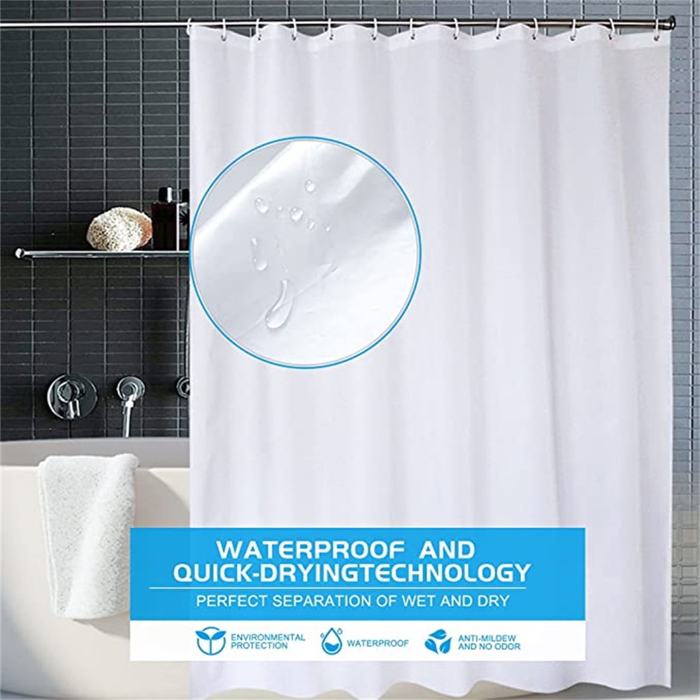 Kepooman Heavy Duty Waterproof Shower Curtain Liner, Bathroom Shower Curtain Liner, 72" W x 72" H, Frosted, White Kepooman Heavy Duty Waterproof Shower Curtain Liner, Bathroom Shower Curtain Liner, 72" W x 72" H, Frosted, White