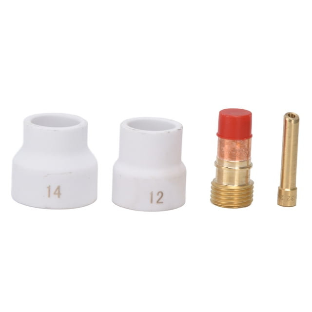 Kit de Soplete de Soldadura ANGGREK Dureza de Lente de Gas TIG Orificio de 2 4 Mm Con Conector Para Arco De Argón Para WP 17 18 26