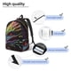 thumbnail image 3 of Disketp Colorful Dragon Head Profile print Canvas Backpack Lightweight Travel Daypack Student Rucksack Laptop Backpack-Small, 3 of 5