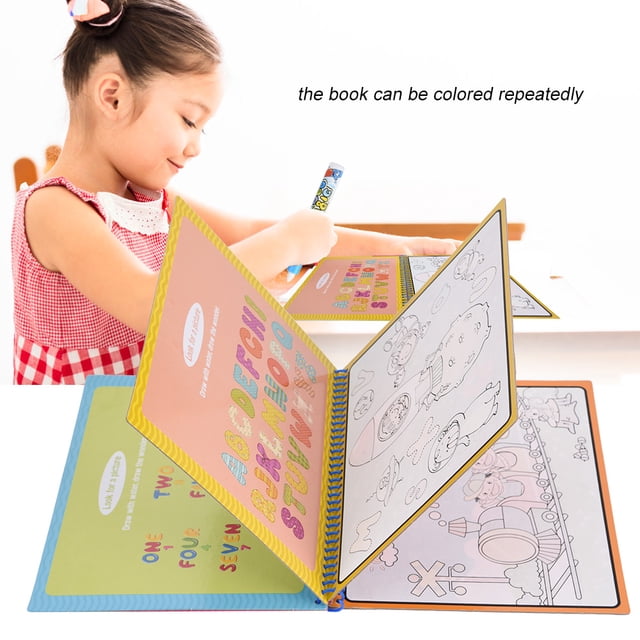 Libro de dibujo mágico con agua BuyWeek para niños portátil 19*15,5 cm