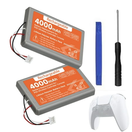 CITYORK 2-Pack PS5 Battery Replacement for Play Station5 Dual Sense CFI-ZCT1W CFI-ZCT1B CFI-ZCT1U 3.65V 4000mAh