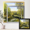 thumbnail image 4 of Designart 'The River In Silent Green Nature Through Birches' Traditional Framed Art Print, 4 of 4