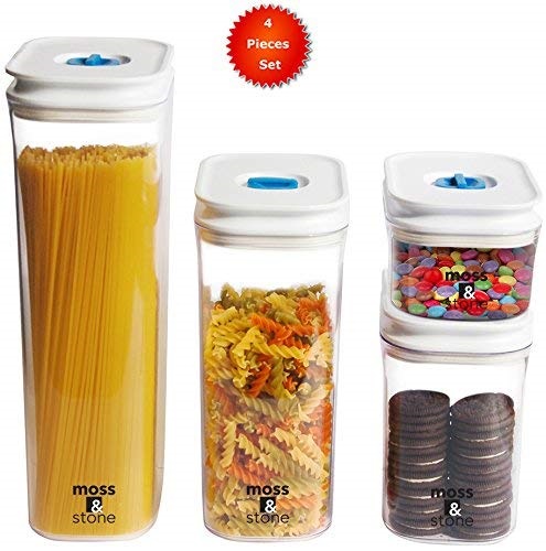 4 Piece Set Airtight Food Storege Containers Easy To Open Bpa