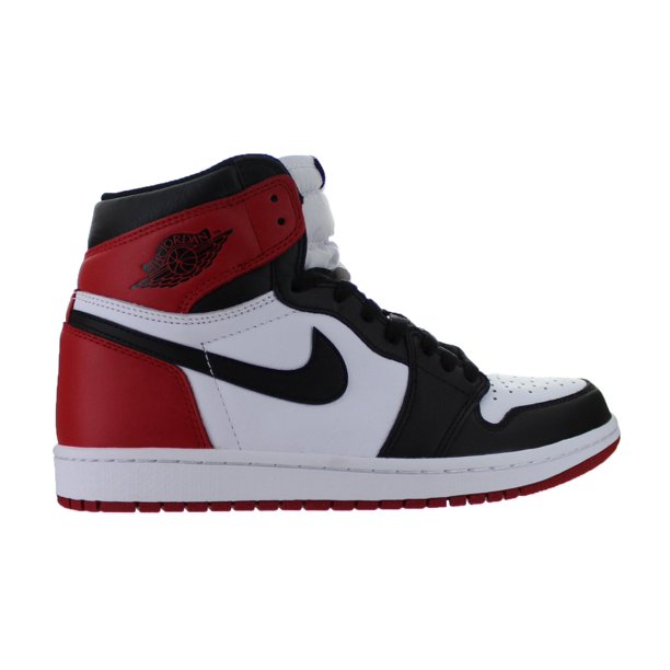 Air Jordan Mens Air Jordan 1 Retro High Og Black Toe White Black Gym Red Walmart Com Walmart Com