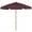 Burgundy, variant on 7.5 ft. Hex Beach Umbrella 6 Rib Push Up Natural Oak with Burgundy Vinyl Coated Weave Canopy