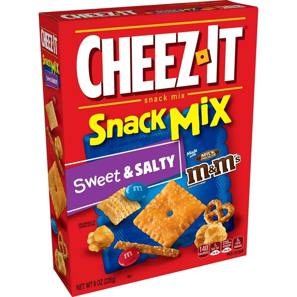 CheezIt Baked Snack Mix, Sweet & Salty with M&Ms, 8oz