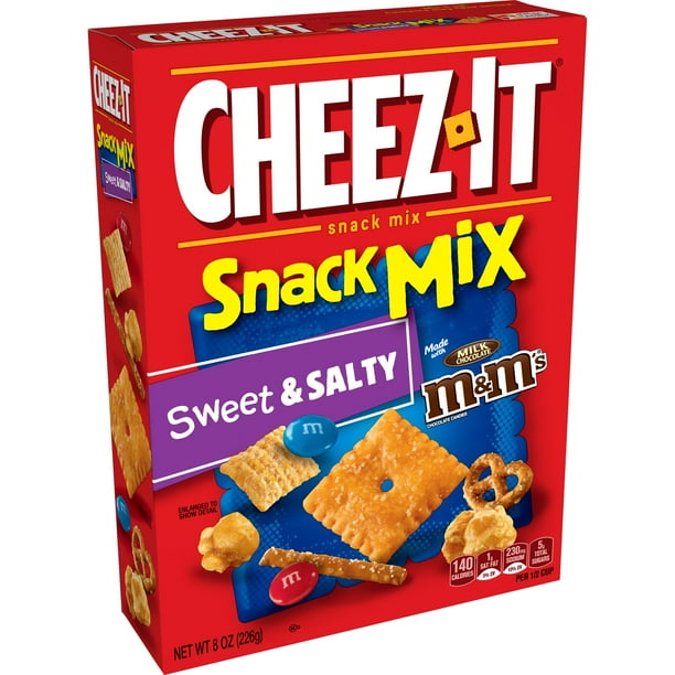 CheezIt Baked Snack Mix, Sweet & Salty with M&Ms, 8oz