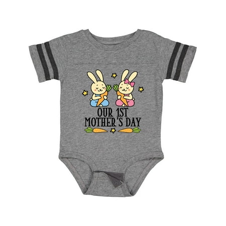 

Inktastic Twins First Mothers Day Boy Girl Gift Baby Boy or Baby Girl Bodysuit