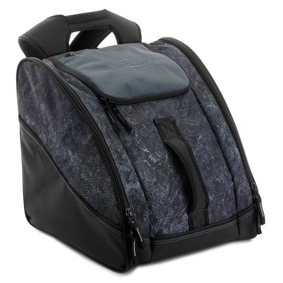 Sportube Traveler Boot Bag, 45L Ski & Snowboard Gear Backpack, Graphite Topo