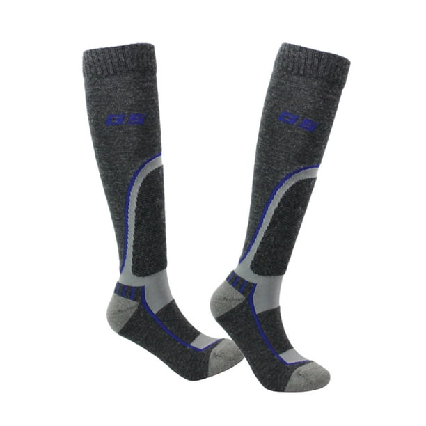 Adultos Niños Alto Rendimiento De Lana Calor Invierno Cálido Esquí Nieve Calcetines Largos Elásticos - M Gris , tal se describe Sunnimix Calcetines largos para niños adultos