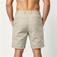 thumbnail image 4 of Zshosam Shorts Men Men's Performance Flat Front Short with Active Casual Summer (Light Gray,38), 4 of 9