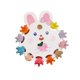 thumbnail image 2 of Juego de pinzas de cartón con forma de conejito de Pascua con 10 mini pinzas de colores, bonitos accesorios para el pelo de conejito para niños, regalo de fiesta de Pascua y decoración navideña, pinza, 2 of 6