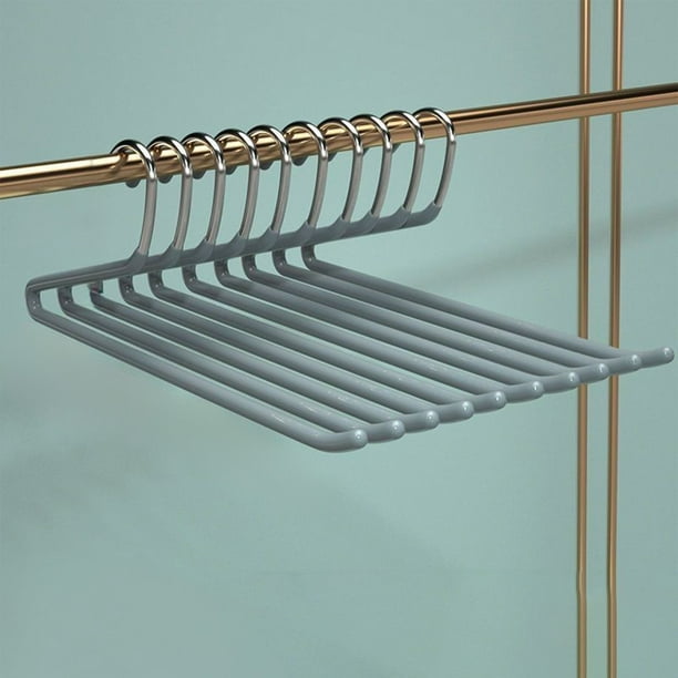 Ganfancp -Percha para Pantalones En Forma de 2 Percha para Pantalones de Acero Inoxidable Antideslizante de Uso Doméstico Artefacto de Almacenamiento En Armario Ofertas de La Semana 5X Percha