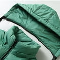 thumbnail image 6 of Men Hooded Padded Jacket Vest Fall Winter Plus Size Mens Warm Gilet Solid Color Sleeveless Jackets Waistcoat Outerwear with Pockets, 6 of 9